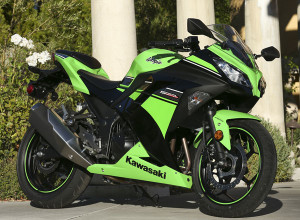 The Ninja 300 is available in special-edition Lime Green/Ebony, Pearl Stardust White or Ebony.