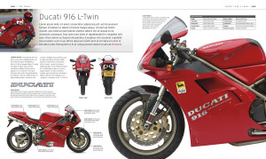 Profile of the Ducati 916 in "Motorcycle: The Definitive Visual History."