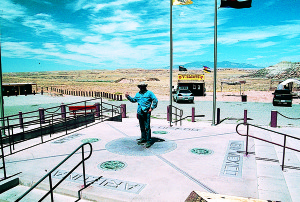 Standing in four states at once at Four Corners.