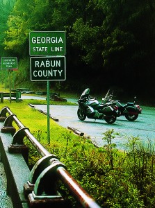 Rain eases along U.S. 76 at the Georgia/South Carolina state line.