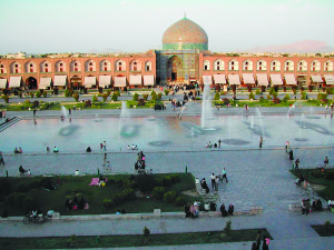 Imam Khomeini Square in Esfahan, second in size only to Tiananmen Square in Beijing.