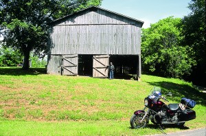 This old tobacco barn is one of the stops along the Trace.