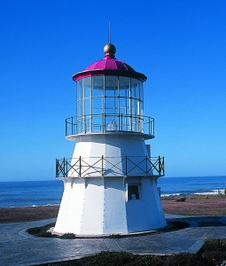 The Cape Mendocino lighthouse was abondoned in 1950, and in 1998 moved 35 miles south to here in Shelter Cove.