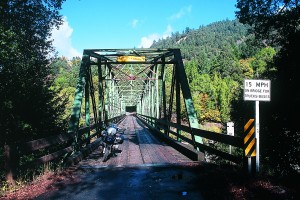 This old girder bridge crosses the Mattole River at Honeydew.