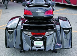 Hannigan incorporated the Gold Wing’s new rear bodywork into the trunk lid.