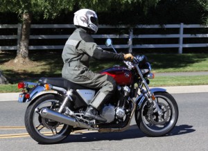 The Honda CB1100 provides a comfortable, no-frills riding experience.