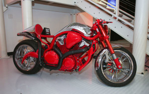 Custom Honda VTX1800 cafe racer designed by Jesse James