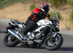 The new Honda NC700X we tested was equipped with several options including the taller windscreen, engine guards and luggage rack.