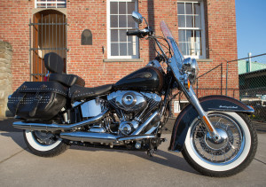 Anniversary edition of Heritage Softail Classic gets special paint and badging.
