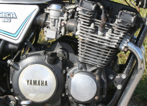 1982 Yamaha XJ650RJ Seca 650 motor.