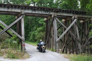 Think local: Tennessee has lots and lots of trees, so it made good sense to build a railroad bridge out of wood.