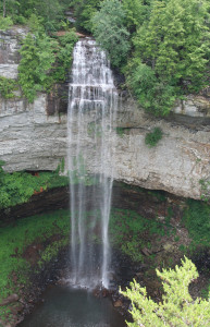 That water is dropping some 250 feet, with the falls being the centerpiece of Fall Creek Falls State Park.