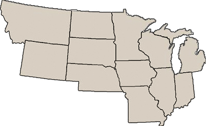 North Central Touring by Region/State Map