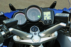 Gauges consist of a speedometer, tach and informative LCD screen.