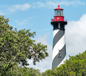 The St. Augustine Lighthouse is an active lighthouse built in 1874 on Anastasia Island.
