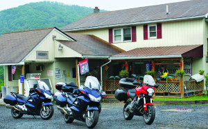 When four motor­cyclists stop at Forry’s Country Store, Oleona’s population jumps 50 percent.