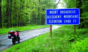 Mount Broadhead rises 2,490 feet according to the Commonwealth of Pennsylvania; signmakers proclaim otherwise.