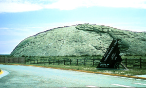 Independence Rock, a pioneer landmark.