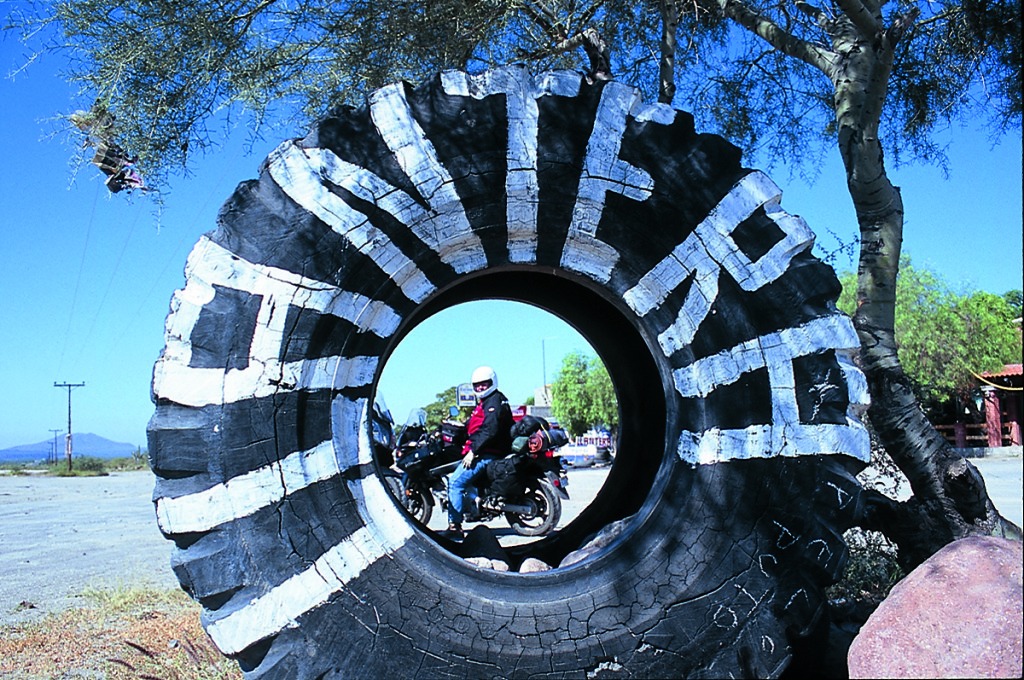 Llantera means a tire-repair place, and they are profusely scattered along the length of Baja.