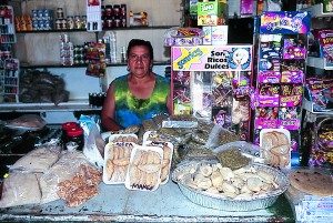 This is the candy store in El Triunfo; the mango sweets are scrumptious.