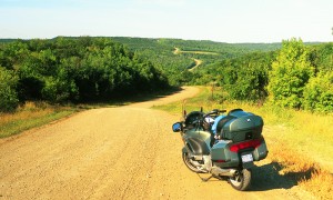 That’s one squirmy ride over the bunched gravel through the Pembina Gorge in northeast North Dakota.