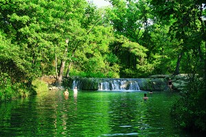 Little Niagara swimming hole in Chickasaw National Recreation Area is fed by the cool spring waters of Travertine Creek.