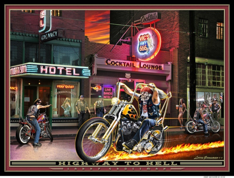 Larry Grossman' Highway to Hell art print