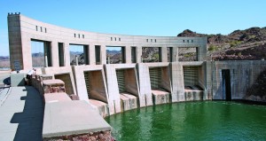 That’s a view of Parker Dam, with the road crossing over the top and going south to Earp, California.