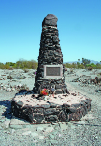 This monument commemorates the cemetery at Ehrenberg, Arizona, in use for only 26 years, from 1862 to 1888.