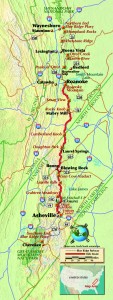 A map of the route taken. By Bill Tipton / compartmaps.com