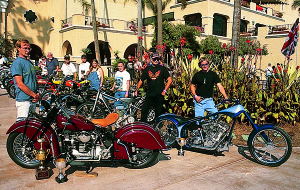 Winners row included Jesse Rooke and his radical blue custom, a strong counterpoint to the Best of Show-winning Indian four cylinder of Bob Mitchell.