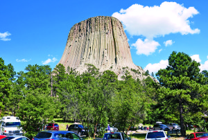 Devil’s Tower in Wyoming, an ancient  Native American holy site, was a setting for the movie, Close Encounters of the Third Kind.