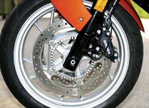 Triple disc brakes with standard ABS provide terrific stopping power.