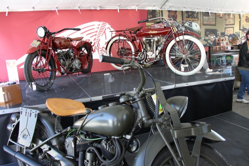 A fine collection of antique iron at the Indian tent at Destination Daytona