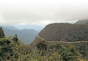 The Death Road in Bolivia.