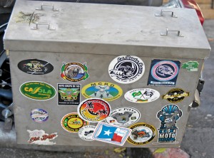 Watch out for Brazilian biker gangs. They’ll cover your motorcycle with stickers faster than a school of piranhas can strip a carcass.