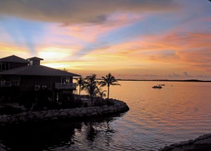 The sunset over the water in Key West, Florida, says this is not the desert, the mountains, a forest or a lake.