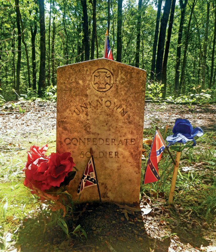 Thirteen unknown Confederate soldiers are buried alongside the Trace, which played an important role in the Civil War.