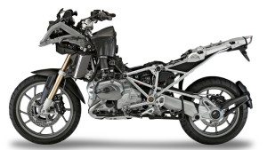 The bike’s wheelbase is unchanged, but the swingarm is two inches longer for more traction off-road, with slightly steeper rake and shorter trail.