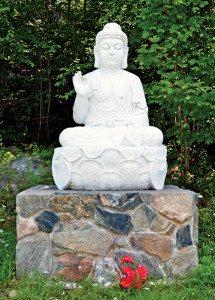 Thus meditated the Buddha at the Chuang Yen Monastery in New York.