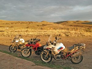 The bikes get a breather while we settle in for the night at  a remote estancia in the wide-open spaces of Argentine Patagonia.