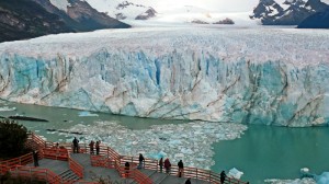 Perito Moreno  glacier is one of the few  in Patagonia said to still be growing. The face is over 200 feet high, and chunks fall off regularly.