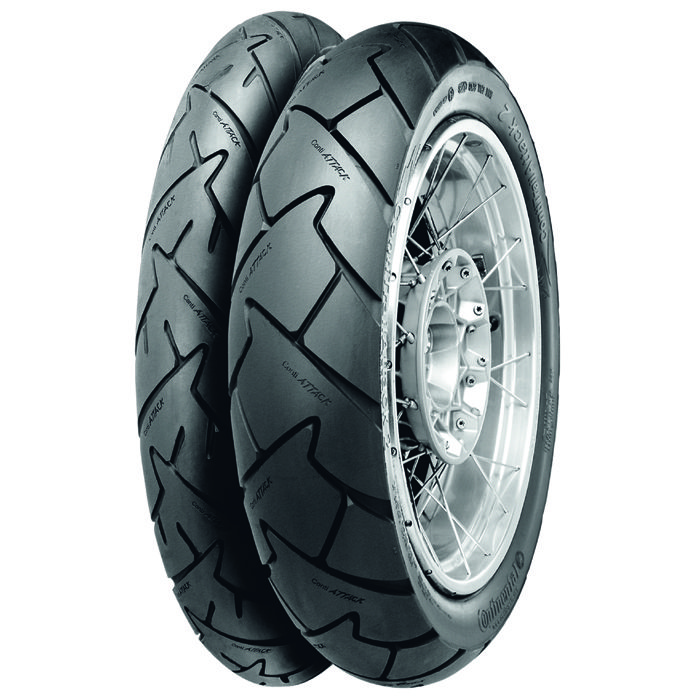 170/60R-17 Adventure Touring/Dual Sport Rim Size: 17 Continental Conti Trail Attack 2 Position: Rear Rear Load Rating: 72 Tire Application: All-Terrain Tire Construction: Radial 2440 Speed Rating: V Tire Type: Dual Sport Tire Size: 170/60-17 