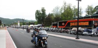 Harley demos on Beach Road during Americade 2013