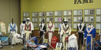 A portion of Lathan McKay's collection on display at the 2013 Vintage Rally