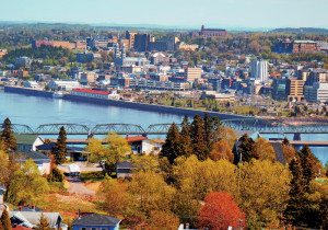 across the Saguenay River to downtown Chicoutimi.