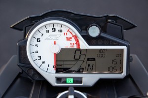 An analog tach is paired with a feature-rich LCD display and a programmable shift light.