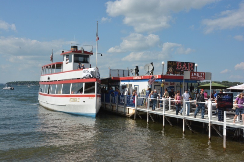 The "Queen II" was reserved by Polaris for a private cruise on Lake Okoboji for Victory riders