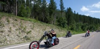 Paul Teutul Sr. leads one of the packs through the Black Hills