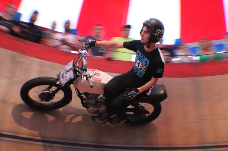 Kyle Ives circling the Wall of Death